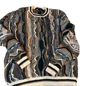 Cotton Traders 3D Textured Cotton Vintage Sweater Size 1X 90s Vibe